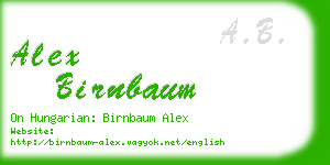 alex birnbaum business card